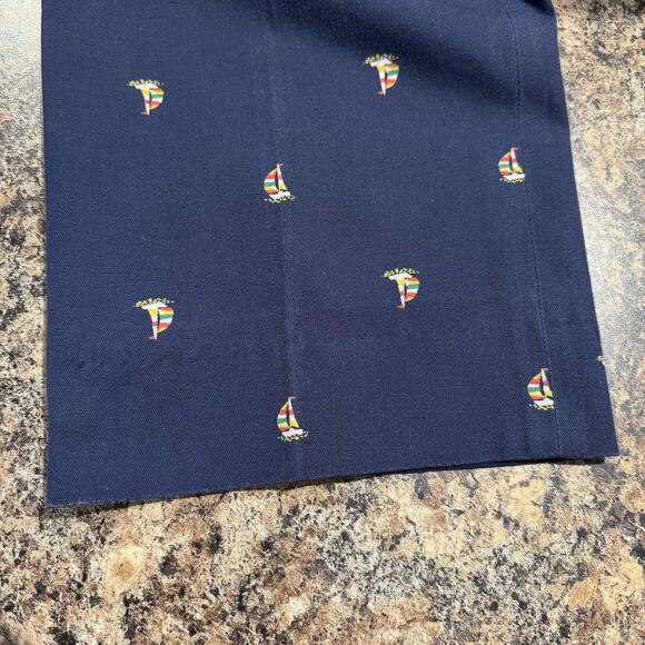 David Brooks Pants Vintage Chino Sailboat Preppy Nautical Coastal Grandma Blue 8 - Picture 3 of 5